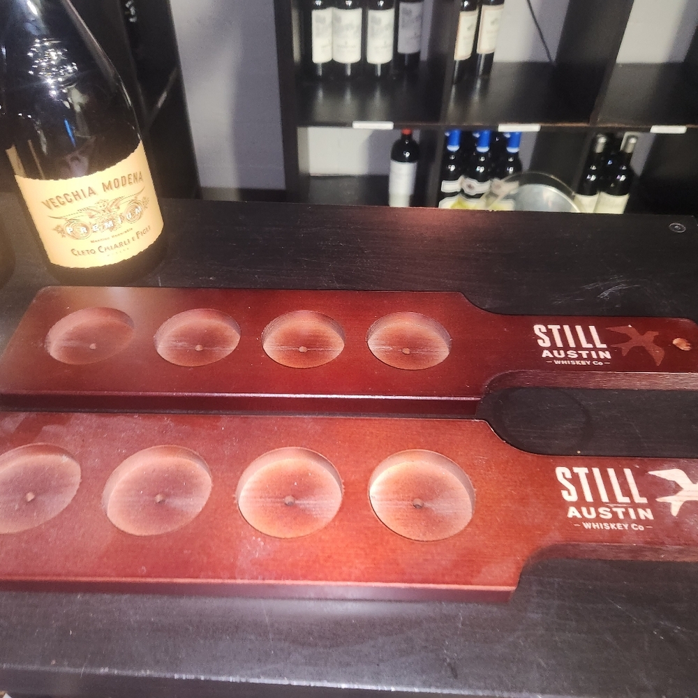 Still Austin Whiskey Flight Board Paddles X 2